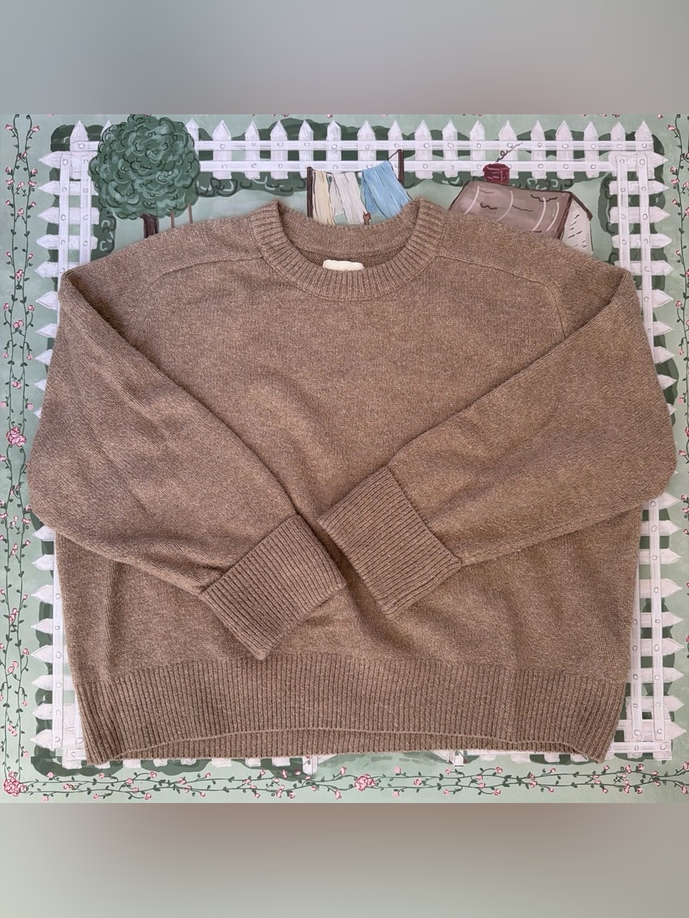Abercrombie & Fitch Madeline Crew Sweater — Tan